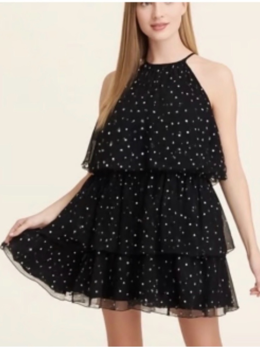Kate Spade New York x Target black and white polka dot tired dress Small